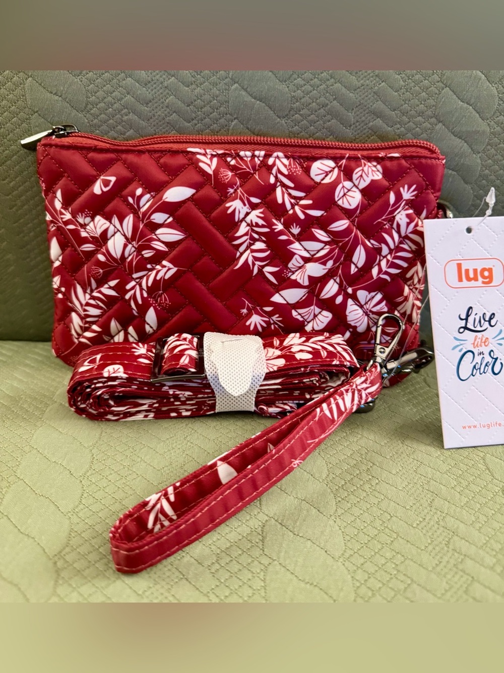 Lug Peekaboo Crossbody Pouch Flourish Berry NWT